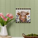 Petal & Plow Indoor Wall Decor, Highland Cow, 12" L x 12" H