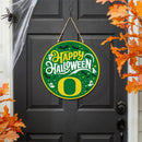 University of Oregon Halloween Round Door Decor with Hanging Rope, 18x18
