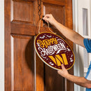 Washington Commanders Halloween Round Door Decor with Hanging Rope, 18x18