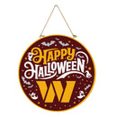 Washington Commanders Halloween Round Door Decor with Hanging Rope, 18x18