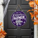 Kansas State University Halloween Round Door Decor with Hanging Rope, 18x18