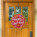 Iowa State University Holiday Round Door Decor with Hanging Rope, 18x18