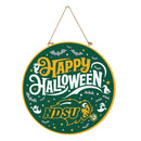North Dakota State University Halloween Round Door Decor with Hanging Rope, 18x18