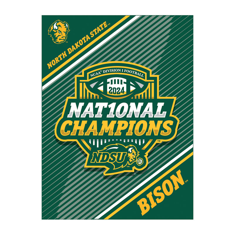 North Dakota State University FCS Champions Metal Wall Sign, 11.5" x 15.5"