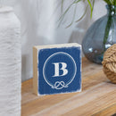Coastal Wooden Plock Monogram Nautical 6" B B