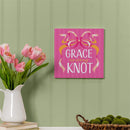 Bunny Blooms Indoor Wall Decor, Grace in Every Knot, 12" L x 12" H
