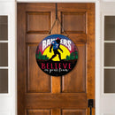 Texas Rangers Bigfoot Round Door Decor with Hanging Rope, 18x18