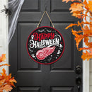 Detroit Red Wings Halloween Round Door Decor with Hanging Rope, 18x18