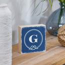 Coastal Wooden Plock Monogram Nautical 6" G G