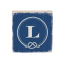 Coastal Wooden Plock Monogram Nautical 6" L L