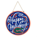 University of Florida Holiday Round Door Decor with Hanging Rope, 18x18