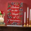 VivaStyle Festive Foliage Wall Decor, "Believe In The Magic of Christmas", 16"x24"