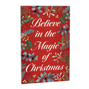 VivaStyle Festive Foliage Wall Decor, "Believe In The Magic of Christmas", 16"x24"