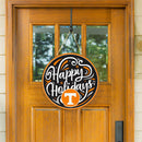 University of Tennessee Holiday Round Door Decor with Hanging Rope, 18x18