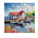 Coastal Wooden Wall Art Dock 12x12"
