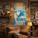 Detroit Lions, Canvas Wall Tapestry, Medium, 36x24