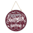 Mississippi State University Halloween Round Door Decor with Hanging Rope, 18x18