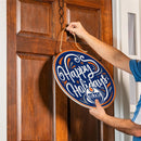 Edmonton Oilers Holiday Round Door Décor with Hanging Rope, 18x18
