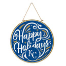 Kansas City Royals Holiday Round Door Decor with Hanging Rope, 18x18