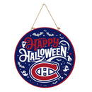 Montreal Canadiens Halloween Round Door Decor with Hanging Rope, 18x18