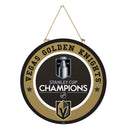 Vegas Golden Knights 2026 Stanley Cup Champions Door Decor with Hanging Rope, 18x18