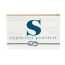 Coastal Wooden Plock Monogram Captain 12x8" S S