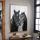 Hillside Pasture Indoor Wall Decor Canvas Tapestry, Horses 52"X 36" Canvas Tapestry