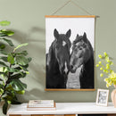 Hillside Pasture Indoor Wall Decor Canvas Tapestry, Horses 36"x24" Canvas Tapestry