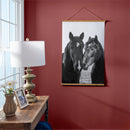 Hillside Pasture Indoor Wall Decor Canvas Tapestry, Horses 36"x24" Canvas Tapestry