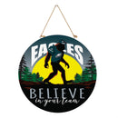 Philadelphia Eagles Bigfoot Round Door Decor with Hanging Rope, 18x18