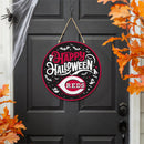 Cincinnati Reds Halloween Round Door Decor with Hanging Rope, 18x18