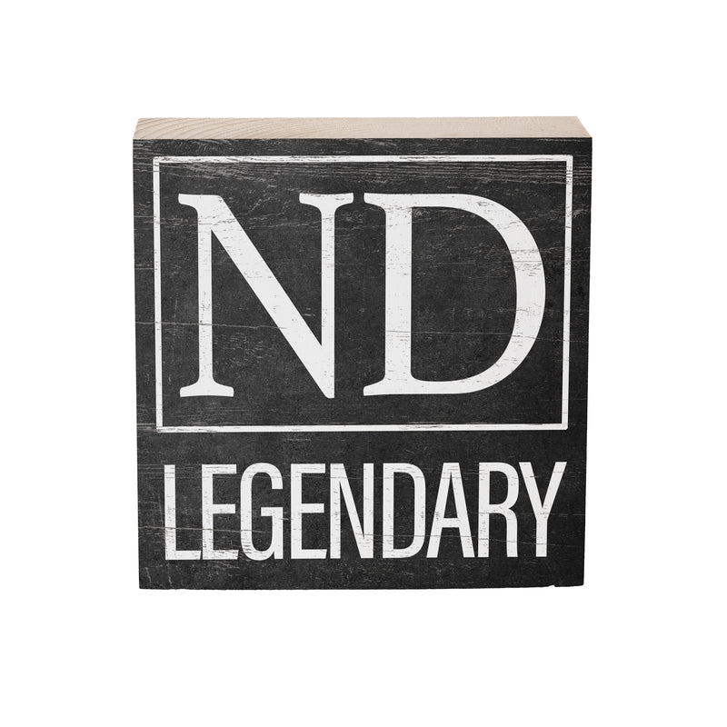 State Wooden Plock North Dakota 6x6"