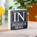 State Wooden Plock Indiana 6x6"