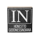 State Wooden Plock Indiana 6x6"