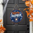 Houston Astros Halloween Round Door Decor with Hanging Rope, 18x18