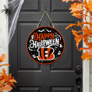 Cincinnati Bengals Halloween Round Door Decor with Hanging Rope, 18x18