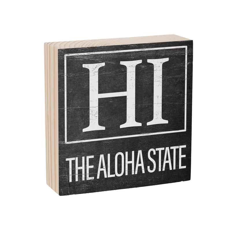 State Wooden Plock Hawaii 6x6"