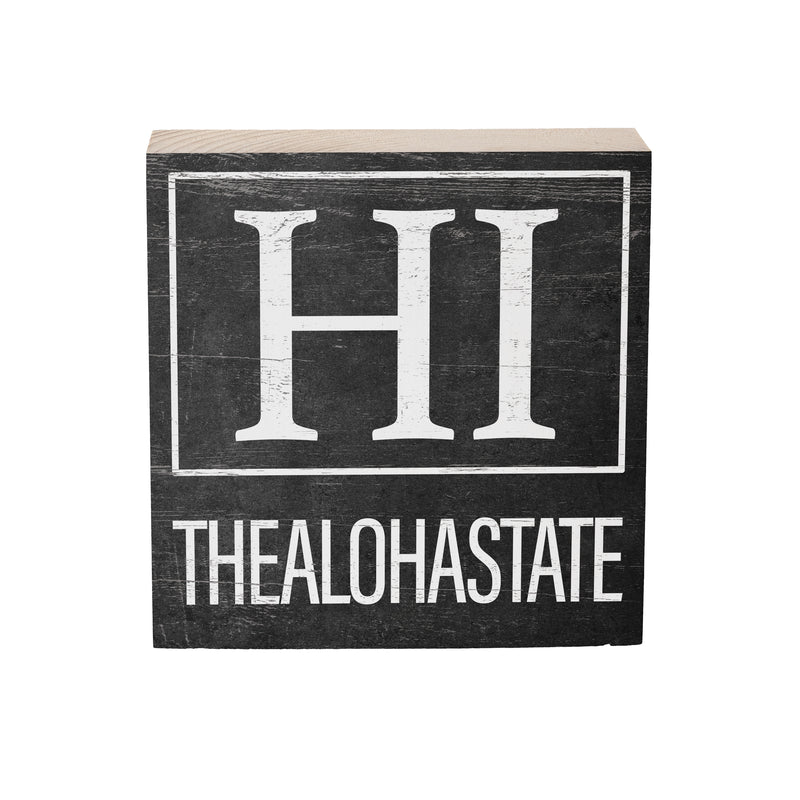 State Wooden Plock Hawaii 6x6"