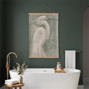Seaside Retreat Indoor Wall Decor Canvas Tapestry, White Egret 36"x24" Canvas Tapestry