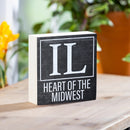 State Wooden Plock Illinois 6x6"