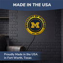 University Of Michigan, Metal Lite, Round