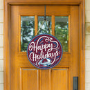 Colorado Avalanche Holiday Round Door Decor with Hanging Rope, 18x18