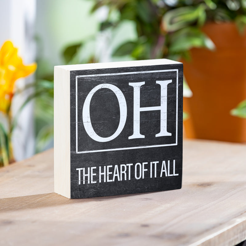 State Wooden Plock Ohio 6x6"