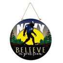 US Naval Academy Bigfoot Round Door Decor with Hanging Rope, 18x18
