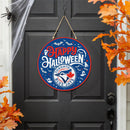 Toronto Blue Jays Halloween Round Door Decor with Hanging Rope, 18x18