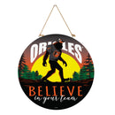 Baltimore Orioles Bigfoot Round Door Décor with Hanging Rope, 18x18