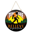 University of Tennessee Bigfoot Round Door Decor with Hanging Rope, 18x18