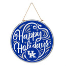 University of Kentucky Holiday Round Door Decor with Hanging Rope, 18x18