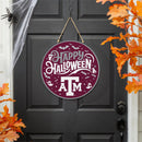 Texas A&M Halloween Round Door Decor with Hanging Rope, 18x18