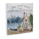 Lake Living Wooden Wall Art The Best Days 12x12"